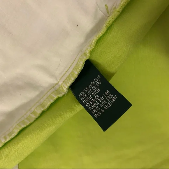 Ralph Lauren Cotton Shorts Neon Green with Pockets Preppy Luxury - Picture 12 of 12